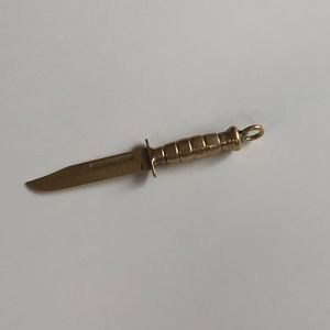 BRONZE MADE IN CANADA DAGGER CHARM FOR NECKLACE